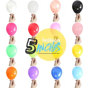 Các Loại Màu Sắc Tươi Sáng Nhiều Màu 5 Inch Mini Matte Tiêu Chuẩn Đảng Dày Globos Balloon Balloon Và Nhu Cầu Tiệc Tùng