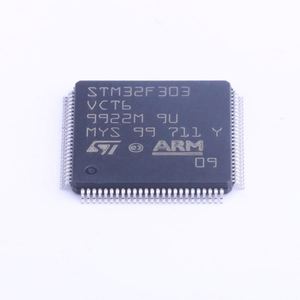 ไมโครคอนโทรลเลอร์ 32 บิต STM32F ARM Cortex M4 RISC หน่วยความจำแฟลช 256KB แรงดันไฟฟ้า 2.5V/3.3V 100 พิน LQFP แบบถาด - ถาด STM32F303VCT6 - Product Image 1