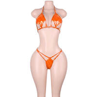 Ensemble de bikinis deux pièces en cuir verni noir à lacets et strass pour femme, idéal pour les soirées, les festivals et les tenues de club.
