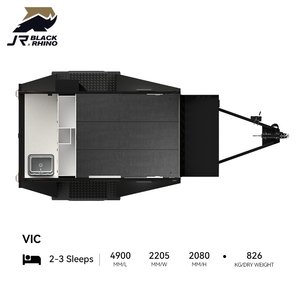 Remorque de camping légère et moderne pour 4 personnes, en aluminium, pour voyages tout-terrain, mini-camping-car, livraison directe d'usine - Product Image 5