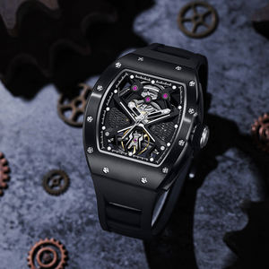 Reloj Mecánico Automático para Hombre, de Lujo, Esqueleto, Cronógrafo, Resistente al Agua, con Caja de Fibra de Carbono - Product Image 4