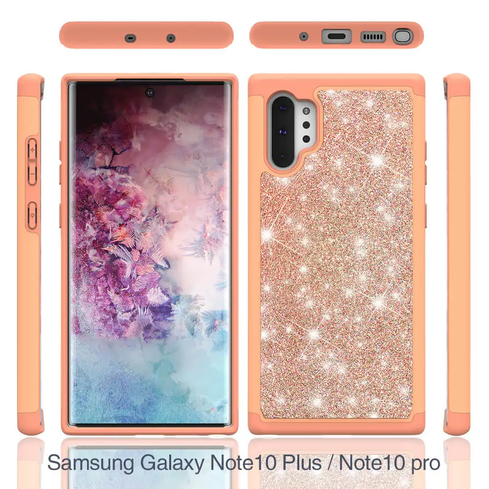 Beautiful Super Bling Soft Silicon Sparkle Back Cover Phone Case for Samsung Galaxy Note 10 Plus