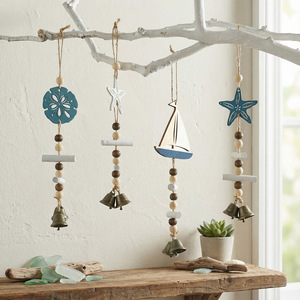 Wooden Starfish Wind <b>Chime</b> Sailboat <b>Bell</b> Pendant Home Decoration Living Room Wall Hanging Christmas Ornament - Product Image 1