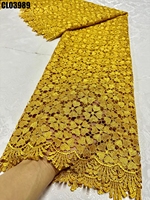 Nouvelle Collection : Dentelle Guipure Colorée à Motif Feuille Nigériane pour Robes et Vêtements – Vente Flash