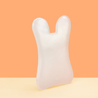 Planche Gua Sha blanche pour massage par grattage, grattoir pour méridiens faciaux, bord poli et lisse, adapté au massage par grattage sur le visage