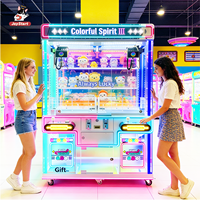 Machine à griffes moderne pour jeux d'arcade, avec éclairage LED, attrape-animaux en peluche, distributeur de prix et de jouets, usage commercial