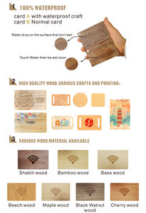 Cerradura de Puerta de Hotel con Certificación FSC, Tarjeta de Madera, 13.56mhz, Tarjeta de Acceso RFID para Habitación de Hotel, Tarjeta de Madera para Hotel - Product Image 3