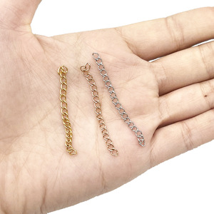 Stainless Steel Tail Chain Extension 3/5cm 18k Gold Rose Gold Black <b>Adjustable</b> <b>Bracelet</b> Necklace Jewelry Chain - Product Image 2