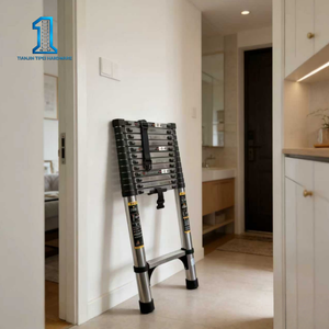 <span class=keywords><strong>Escalera</strong></span> Telescópica Plegable de Acero Inoxidable de 5.1 Metros para Uso Doméstico - Product Image 5