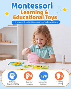 Cartes flash parlantes en peluche Aullsaty pour les tout-petits de 1 à 3 ans, 248 mots fréquents, jouet éducatif <span class=keywords><strong>Montessori</strong></span>, apprentissage sensoriel pour l'autisme, garçons - Product Image 6