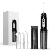 Mini LED dentaire pour irrigateur Oral 250ml réservoir d'eau extractible Irrigador Bucal hydropulseur avec affichage de la batterie pour le ménage