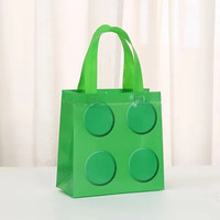 Sacs cadeaux en forme de blocs de construction, contenants créatifs pour fêtes, cadeaux de Pâques pour enfants, pochettes de rangement imperméables réutilisables, impression personnalisée