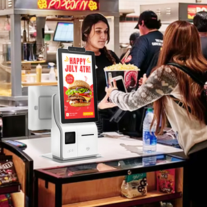 Nhà máy bán tất cả-trong-một cửa sổ máy POS với màn hình kép cảm ứng máy in thực phẩm thanh toán kiosk cho tiền mặt đăng ký hoạt động - Product Image 1