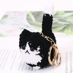 Lindo y Adorable Llavero de Gato Mini de Ganchillo Hecho a Mano al por Mayor, Juguete de Animal Tejido Amigurumi 3D, Colgante de Gatito, Adorno para Bolso, Llavero - Product Image 4