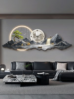 Horloge murale décorative de luxe en porcelaine cristalline avec rétroéclairage LED, tableau mural pour salon