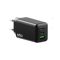 Pengisi Daya Dinding Cepat Mini Eu Plug QC3.0 dengan Port Type-C & USB (12W-100W) Desain Tahan Api untuk Ponsel