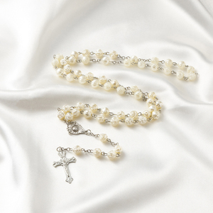 Collier de <span class=keywords><strong>prière</strong></span> chrétien en perles de résine en forme de rose de 8 mm, cadeau pour la <span class=keywords><strong>prière</strong></span> à l'église, pour la Pâques, le sacrifice chrétien, la première communion - Product Image 2