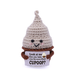 Cross-border popular mini cakes, positive energy handmade yarn knitting jewelry ornaments <b>dolls</b> boutique desserts crochet <b>dolls</b> - Product Image 3