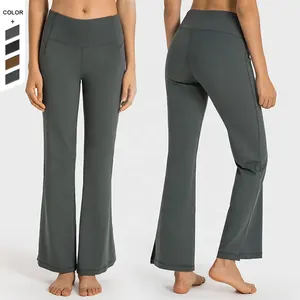 Haut freundliche Mode Wide Leg Pants Mid Waist Dance Fitness Show Dünne Schnellt rocknende Trainings hose