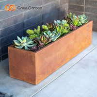 Jardinières carrées surélevées en acier Corten écologique, style australien et américain, grande capacité personnalisable pour la maison