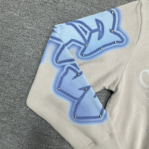 Logo personalizzato produttore di cotone spugna francese grigio <span class=keywords><strong>felpa</strong></span> con <span class=keywords><strong>cappuccio</strong></span> lavaggio acido Casual oversize stampa grafica con <span class=keywords><strong>cappuccio</strong></span> con <span class=keywords><strong>cappuccio</strong></span> - Product Image 2