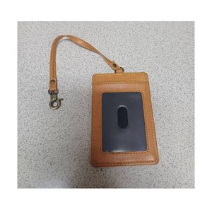 Étui pour cartes d'identité en similicuir de type ouvert avec lanière support vertical sacs et étuis à cosmétiques - Product Image 1