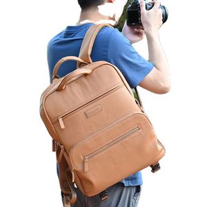 Sacs à dos pour appareil photo reflex numérique en cuir vegan marron de haute qualité, fabriqués en usine BSCI, personnalisés et luxueux, pour la photographie - Product Image 6