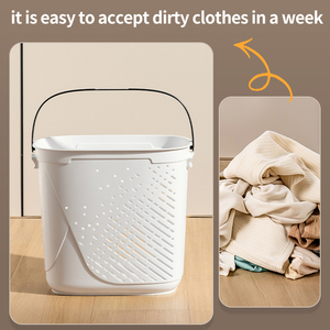 Moderno 85L grande <span class=keywords><strong>cesto</strong></span> della biancheria in plastica ventilato Design multiuso per abbigliamento <span class=keywords><strong>sporco</strong></span> bagno soggiorno elegante - Product Image 5