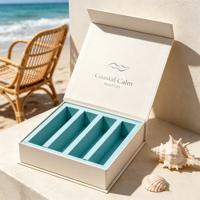 Boîte cadeau magnétique champagne, logo couronne dorée, insert en mousse découpée à 4 rainures, boîte pliable pour emballage cadeau de bouteille