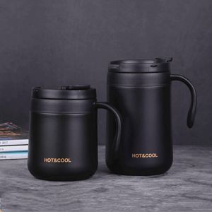 Vaso Térmico de Acero Inoxidable de Doble Pared con Aislamiento al Vacío para Adultos, para Viajes y Oficina, con Asa y Tapa - Product Image 3