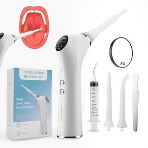 Kit d'aspiration électrique rechargeable et étanche pour la suppression des calculs amygdaliens avec 6 niveaux d'aspiration - Product Image 1