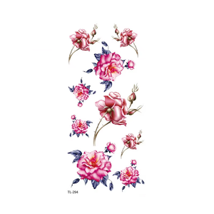 BXTAT TL289 - TL294 Roses Temporary Autoadesivi Del Tatuaggio Per Le Donne - Product Image 6