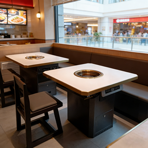 Tavolo BBQ e Hot Pot 2 in 1 Senza Fumo con Purificatore d'Aria per Casa e Ristorante - Product Image 3