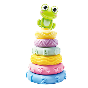Jouet d'empilage en silicone souple 7 pièces, avec animaux mignons, lettres et chiffres, jouet éducatif pour bébé, cadeau d'apprentissage précoce - Product Image 4