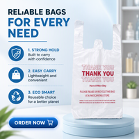 Sacs cabas promotionnels en HDPE recyclable, imprimés personnalisés et gaufrés, pour le transport de t-shirts, avec impression flexo/sérigraphie, pour déchets.