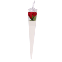 Boîte à fleurs carrée personnalisée aseptique pour rose unique, idéale pour Noël, les remises de diplômes et la fête des Mères