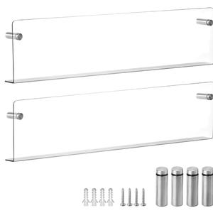 رف حائط عصري صديق للبيئة من الأكريليك الشفاف بتصميم مستطيل قابل للفصل لتزيين غرفة المعيشة والمكتب - Product Image 5