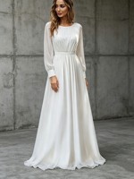 Robe élégante française à manches longues, cintrée à la taille, de couleur unie, avec un nouveau style et une jupe longue amincissante