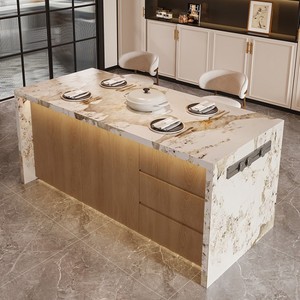 Encimeras de cocina de cuarcita romana blanca brasileña Natural de alta calidad y mesa de <span class=keywords><strong>bar</strong></span> familiar diseño moderno para hoteles - Product Image 2