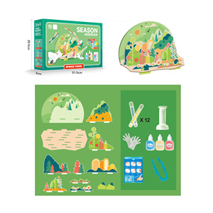 Primavera tema scienza chimica <span class=keywords><strong>laboratorio</strong></span> di <span class=keywords><strong>apprendimento</strong></span> giocattoli disegno gioco per bambini 3D Puzzle Puzzle pittura giocattolo - Product Image 1