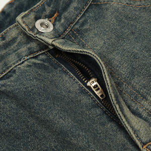 Short en jean décontracté Hip Hop Streetwear taille moyenne droit Jean Cargo Pantalon respirant tissé pour l'été pour hommes - Product Image 3