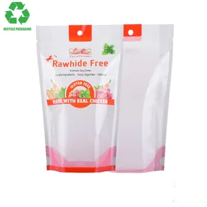 Recyclebare Eco 5Oz 140Micorns Pe Rode Hoge Barrière Zuurstof Isolatie Rits Koffieboon Stand Up Pouch Verpakking Met Hang Gat
