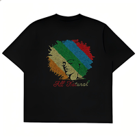 Transferts thermocollants personnalisés en usine pour T-shirts, motifs de strass pour coiffures afro