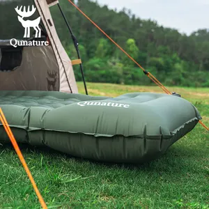 Qunature Custom Compact Ultralight TPU inflable Camping Sleeping Pad impermeable colchón de aire colchoneta para dormir