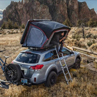 Tente de toit Zentopia en aluminium robuste, imperméable quatre saisons, pliable, tente de toit rigide pour voiture, abri de camping tout-terrain 4x4