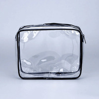 Sac de cylindre en PVC transparent de haute qualité avec fermeture à glissière en plastique pour emballage cadeau cosmétique
