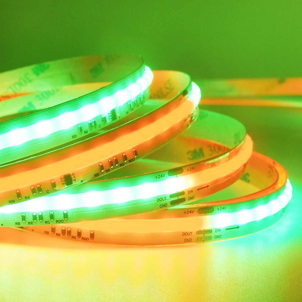 Pixel COB LED Strip 7W/m RGB DC12V Voice & App Control Copper for Landscape Lighting with Wi-Fi IP20