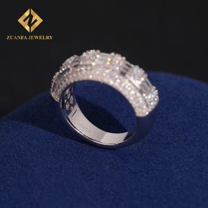 Anillo de Moissanita VVS con Incrustaciones de Diamantes de Alta Calidad Directo de Fábrica, Anillo Hip Hop de Plata 925 para Hombre - Product Image 3