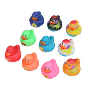 Высококачественная резиновая утка, украшения для вечеринки, плавающие цветные детские игрушки для купания, спрей воды, утки для Хэллоуина - Product Image 1