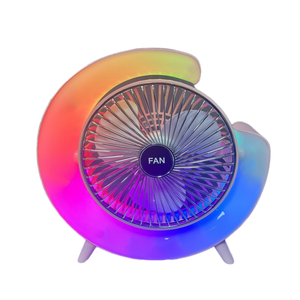 Chất Lượng Cao Xách Tay <span class=keywords><strong>USB</strong></span> Sạc <span class=keywords><strong>Fan</strong></span> Đa Chức Năng Dọc Lưu thông Không Khí Ánh Sáng Ban Đêm Mặc Cầm Tay <span class=keywords><strong>Fan</strong></span> Ba Nhựa - Product Image 1